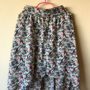 XS Flowy, Floral High/Low Skirt